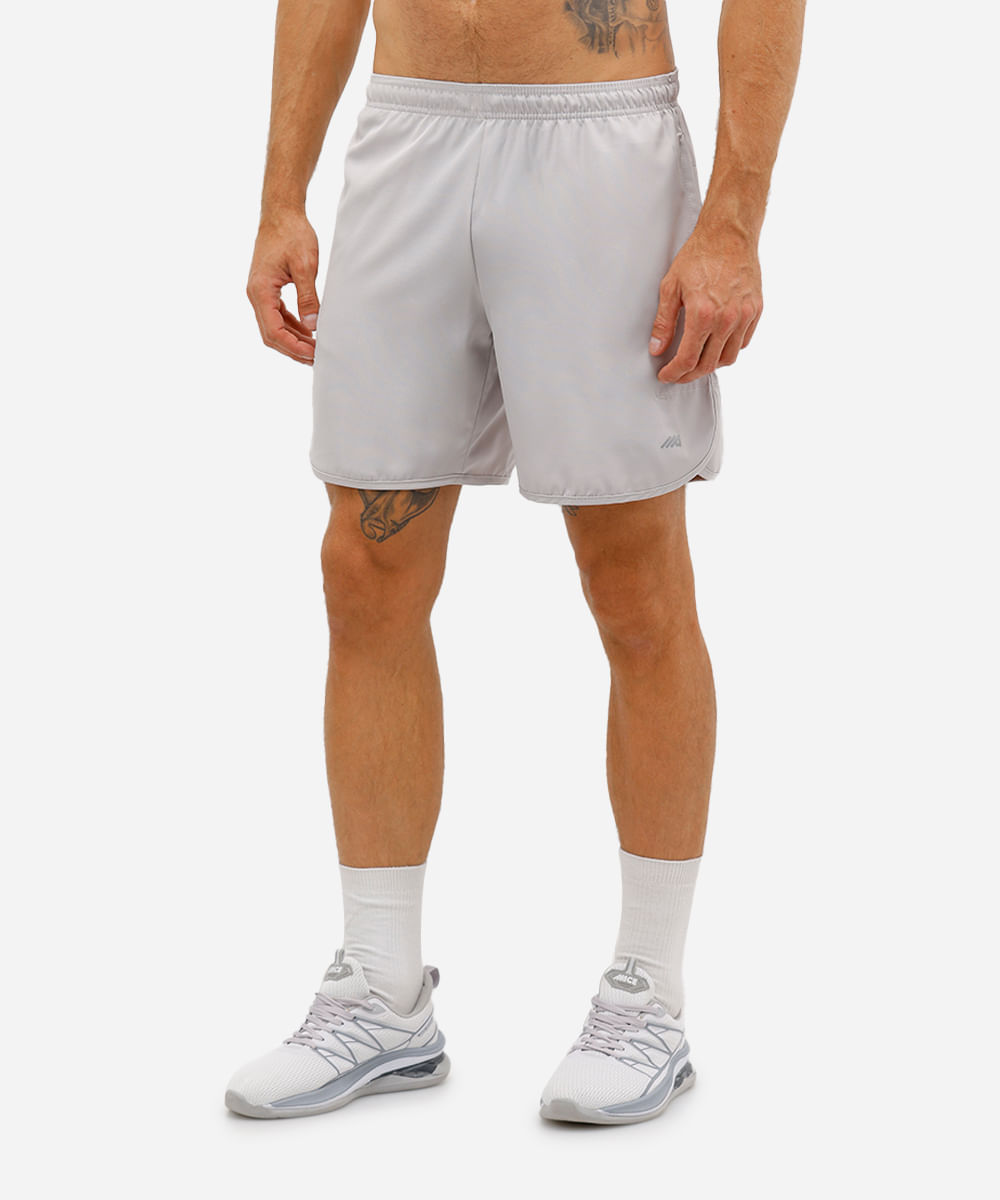 short masculino esportivo cinza