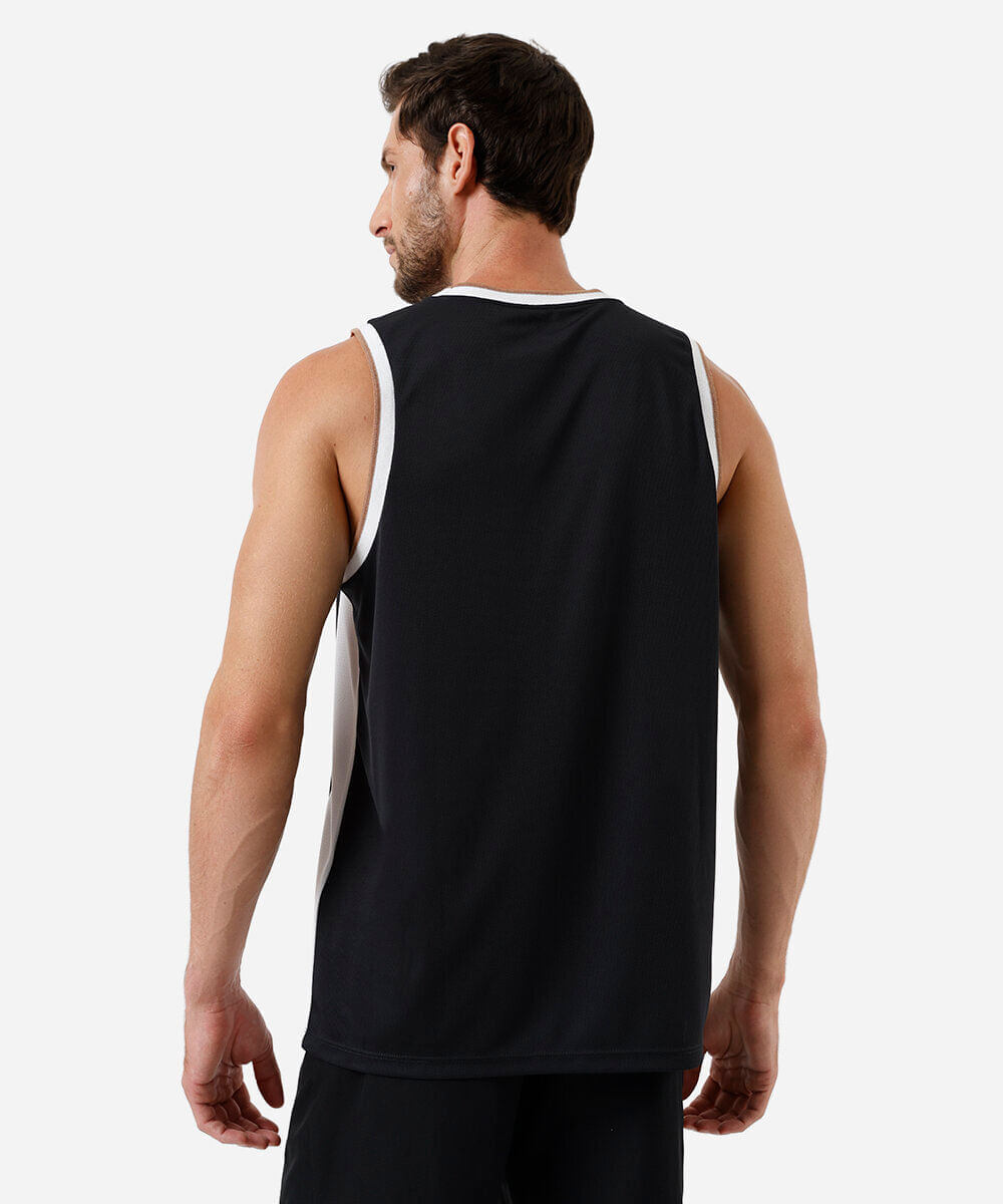 regata basquete masculina esportiva preta