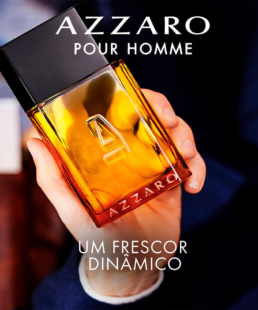 kit perfume masculino azzaro homme edt 100ml e shower gel 75ml