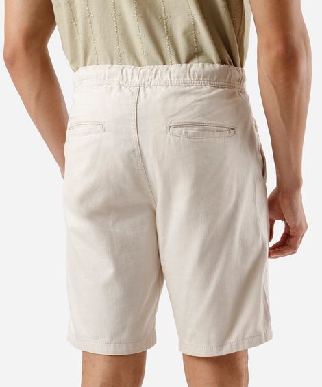 bermuda masculina com cordão bege