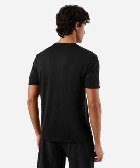 camiseta esportiva masculina manga curta preta