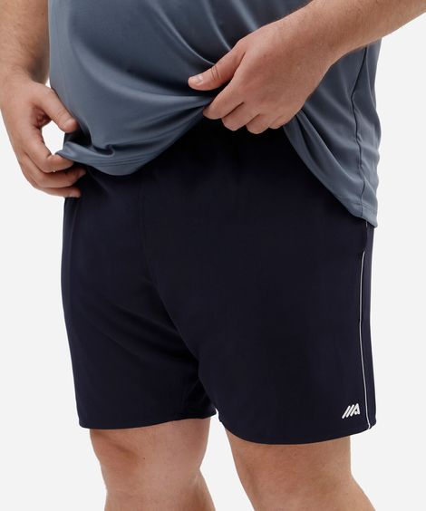 short masculino esportivo ace com nervura plus size azul