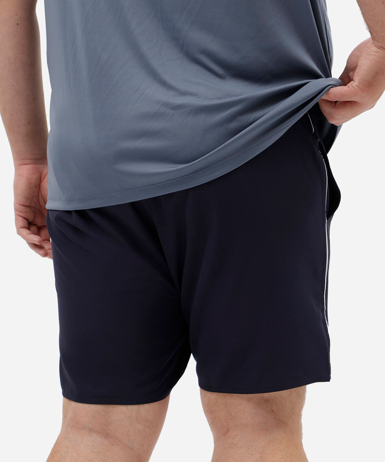 short masculino esportivo ace com nervura plus size azul