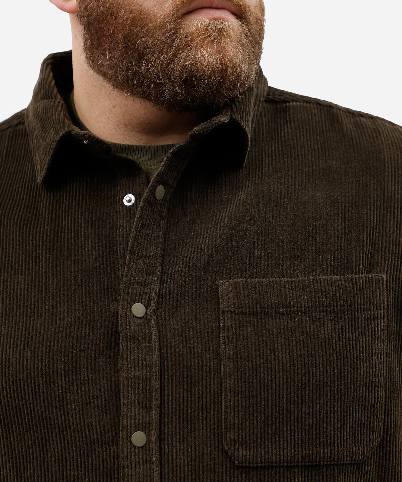 camisa overshirt masculina de veludo cotelê manga longa plus size verde