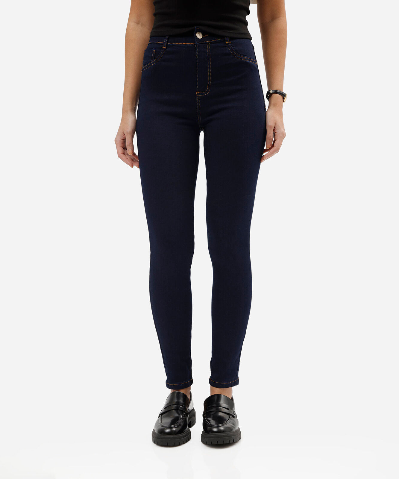 calça jeans cigarrete feminina sawary azul