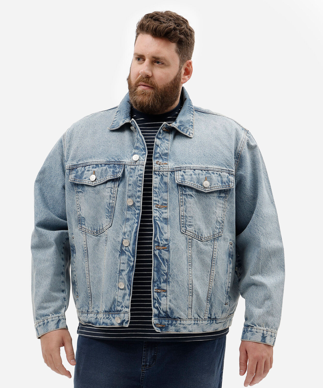 jaqueta masculina jeans plus size azul