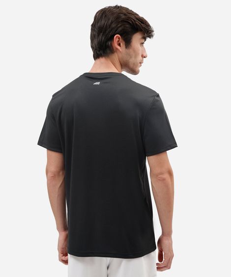 camiseta masculina básica esportiva manga curta preta