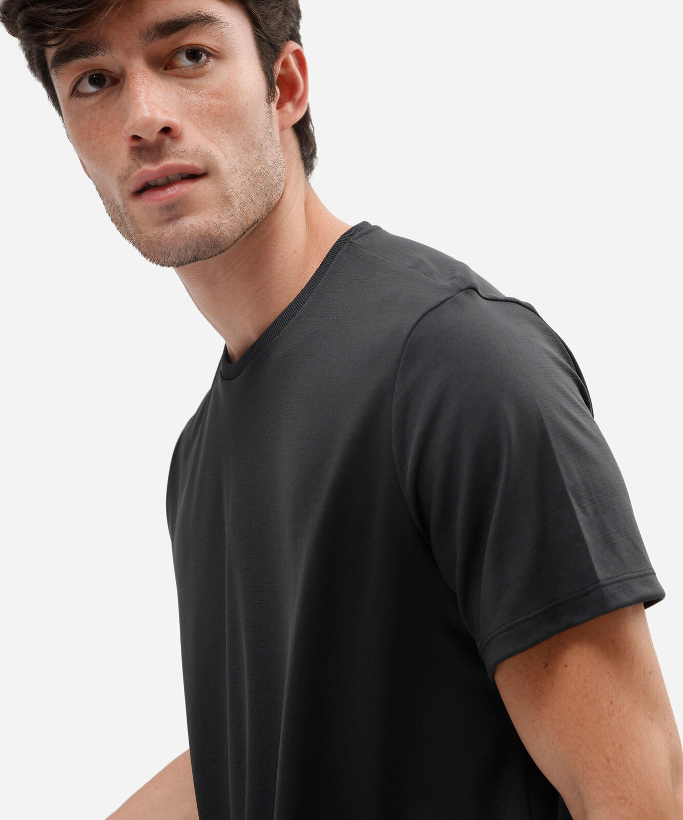 camiseta masculina básica esportiva manga curta preta