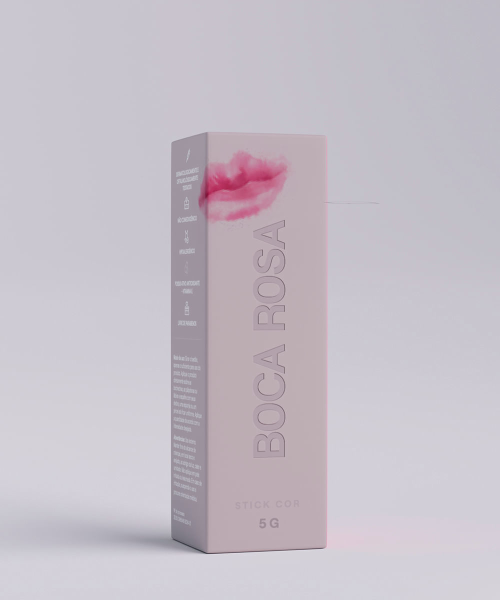 boca rosa stick cor blush sombra batom rildy