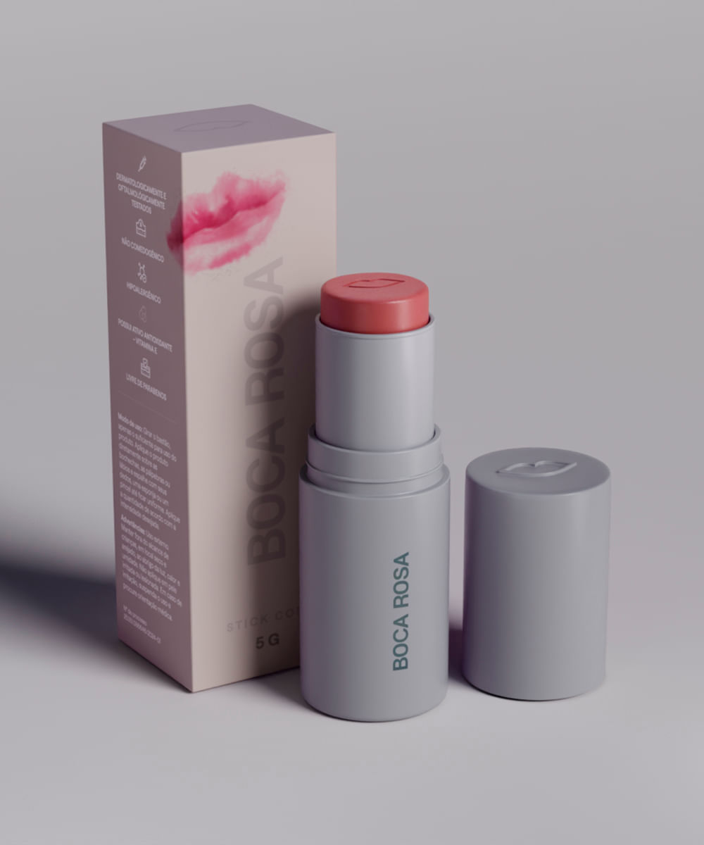 boca rosa stick cor blush sombra batom gyn