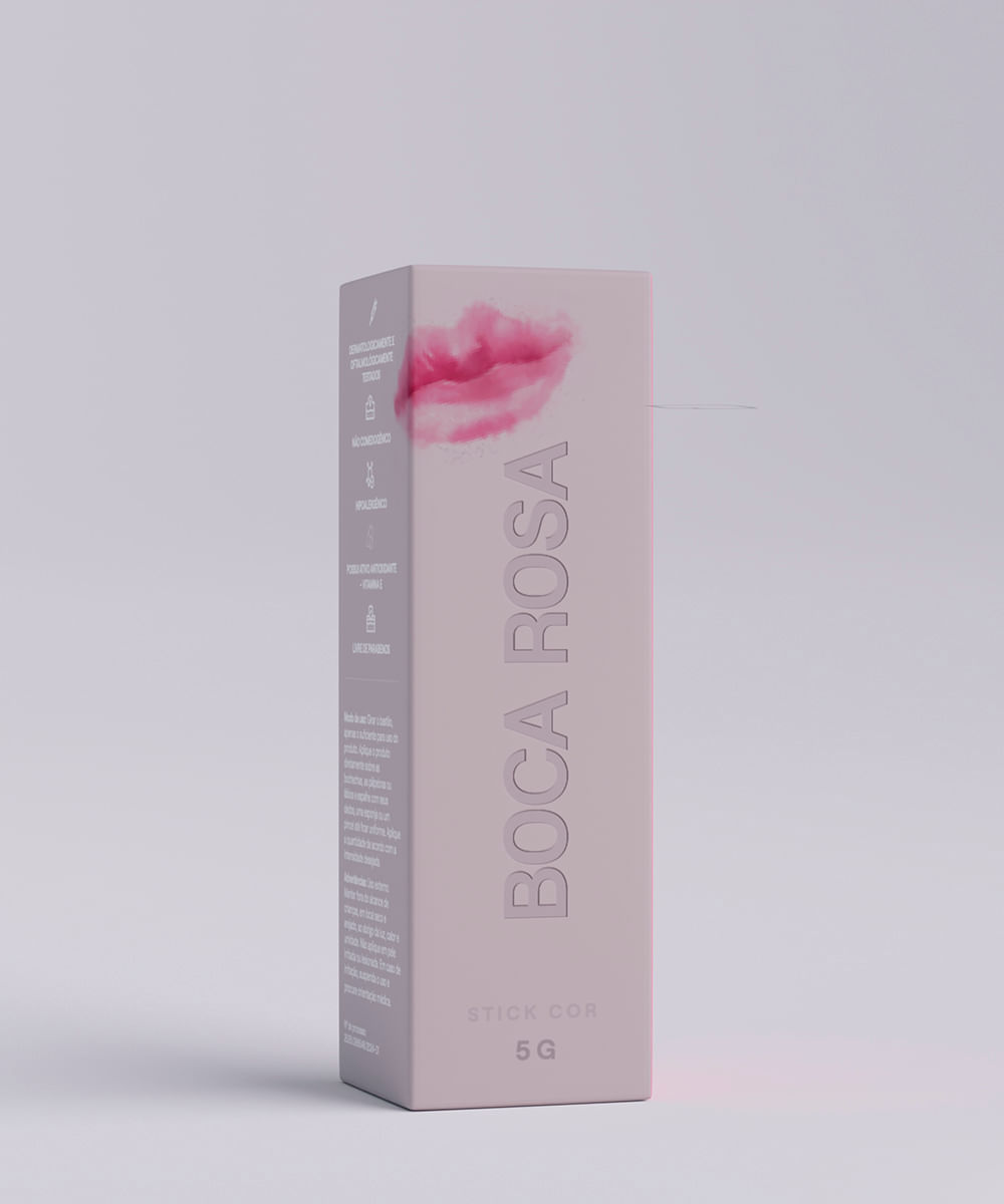 boca rosa stick cor blush sombra batom vix