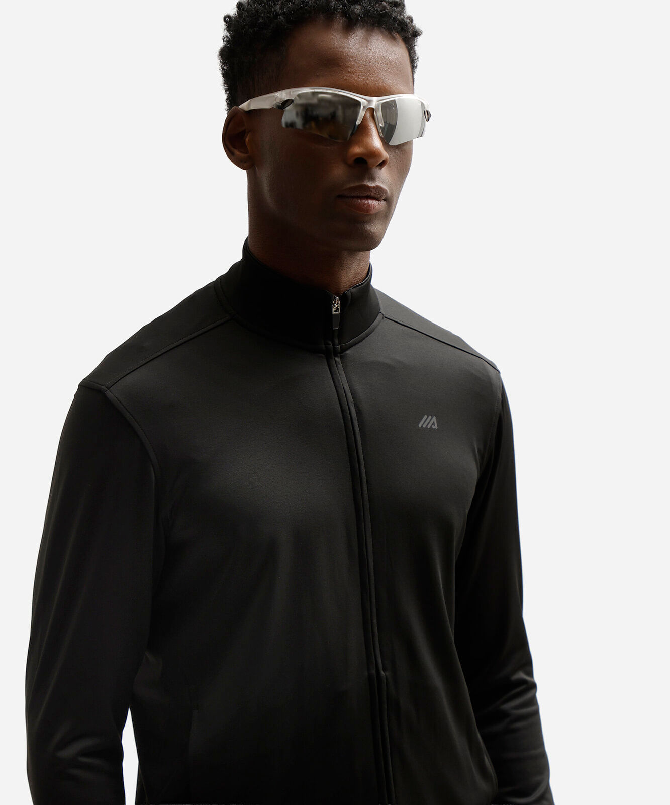 jaqueta esportiva masculina gola alta preta