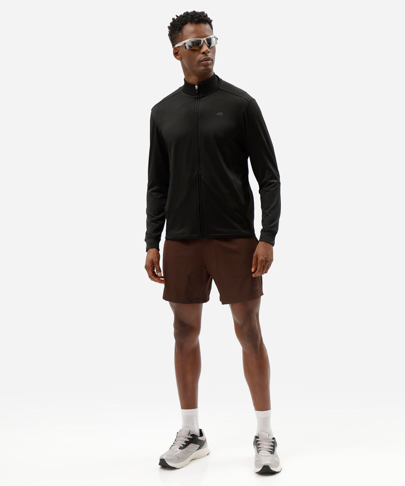 jaqueta esportiva masculina gola alta preta