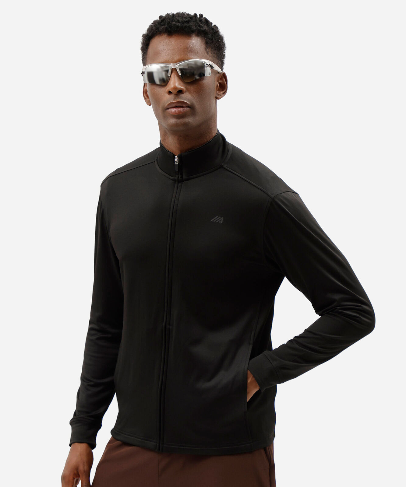 jaqueta esportiva masculina gola alta preta
