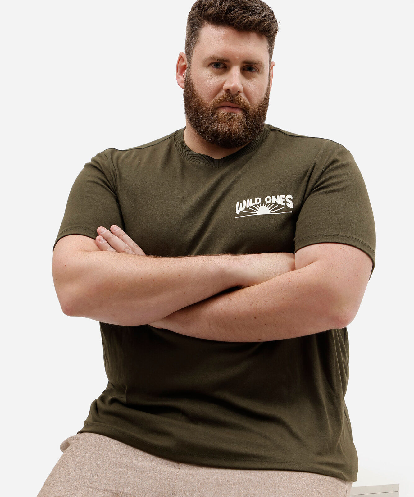 camiseta masculina com algodão manga curta estampada plus size verde
