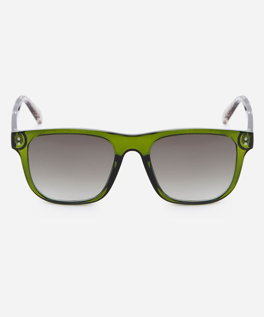 óculos de sol unissex quadrado de acetato triton verde