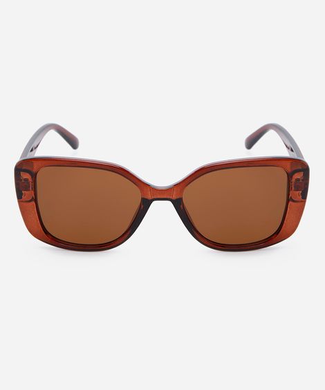 óculos de sol feminino quadrado de acetato triton marrom