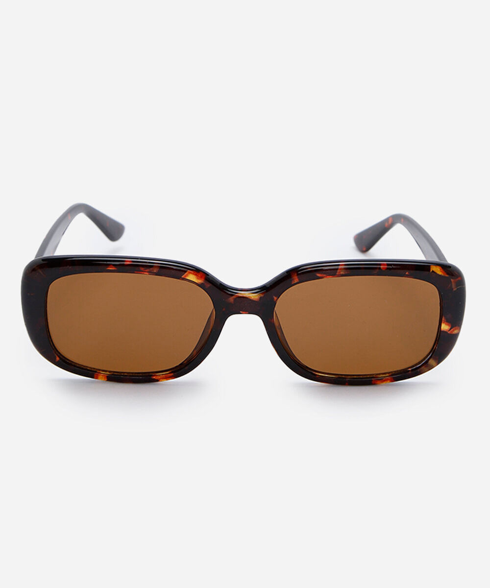 óculos de sol feminino quadrado de acetato tartaruga triton marrom