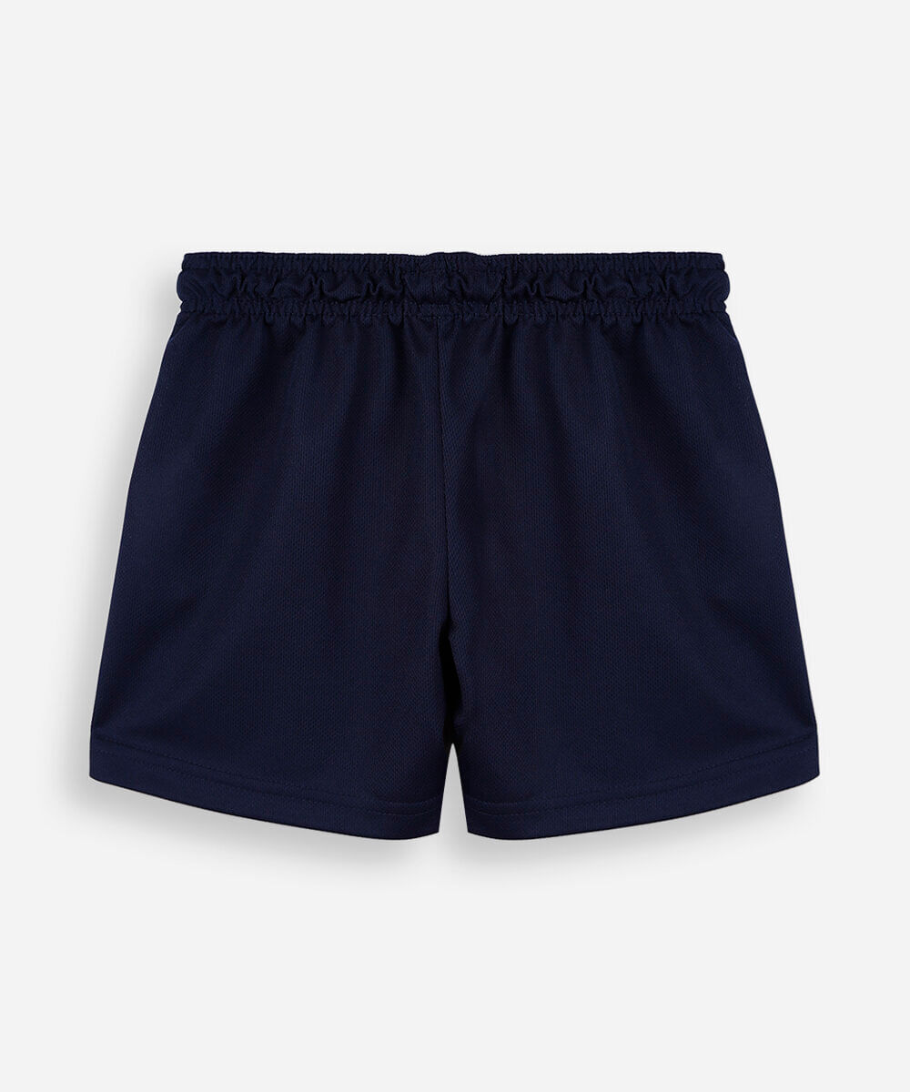 bermuda esportiva infantil masculina de malha creta azul