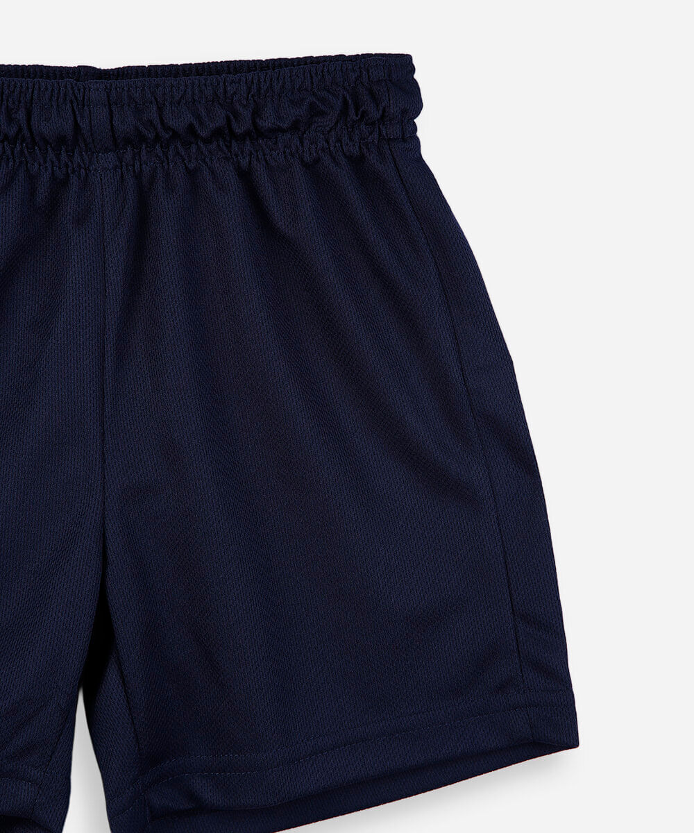 bermuda esportiva infantil masculina de malha creta azul