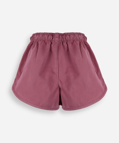 short clochard infantil em algodão rosa