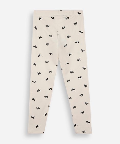 kit de 2 calças legging infantil de algodão laços  colorido