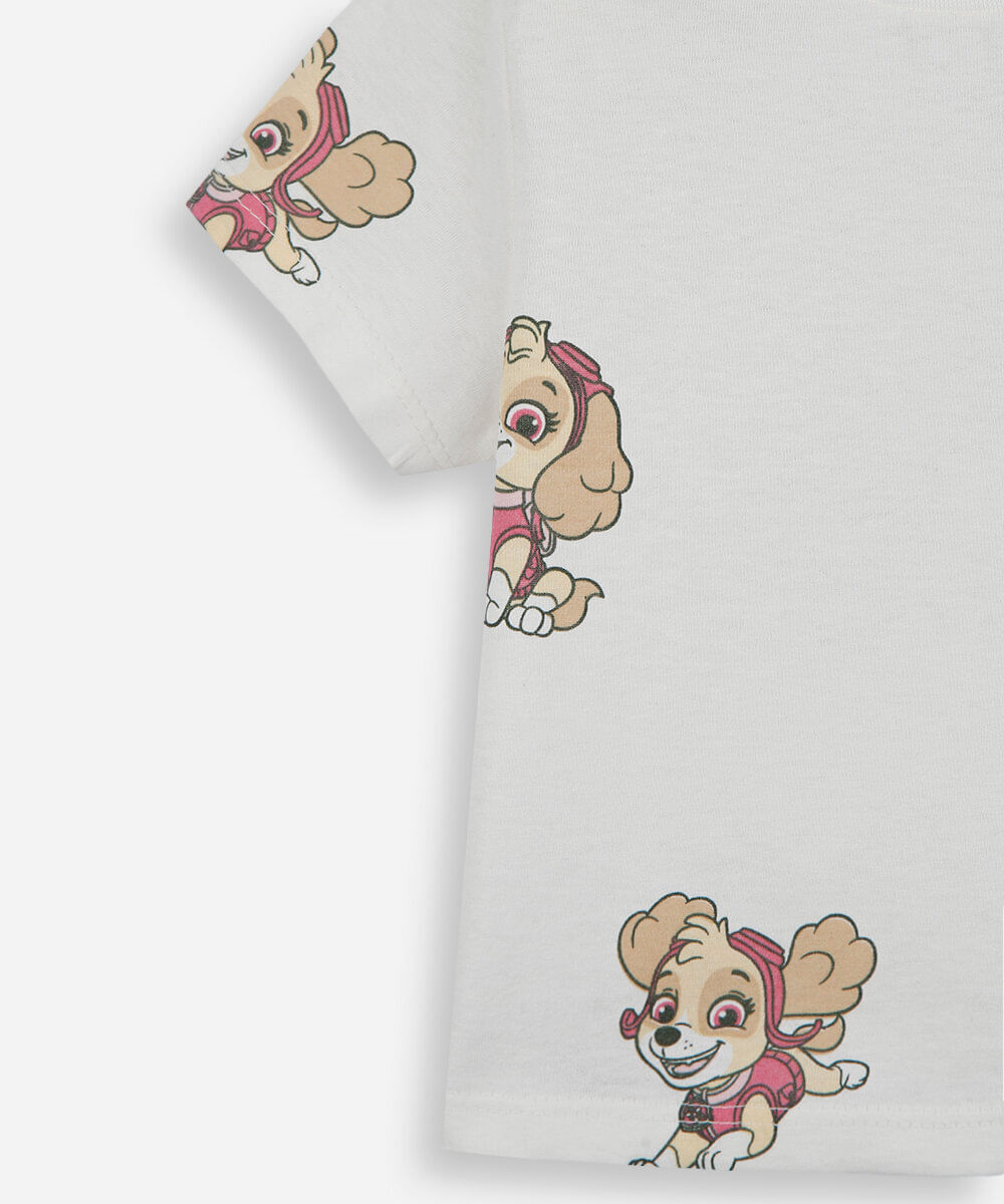 kit de 3 camisetas infantil manga curta patrulha canina colorido