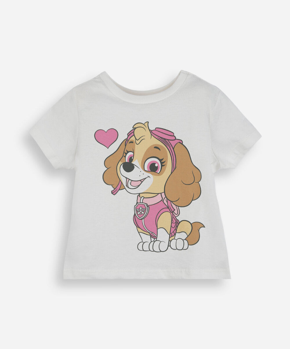 kit de 3 camisetas infantil manga curta patrulha canina colorido