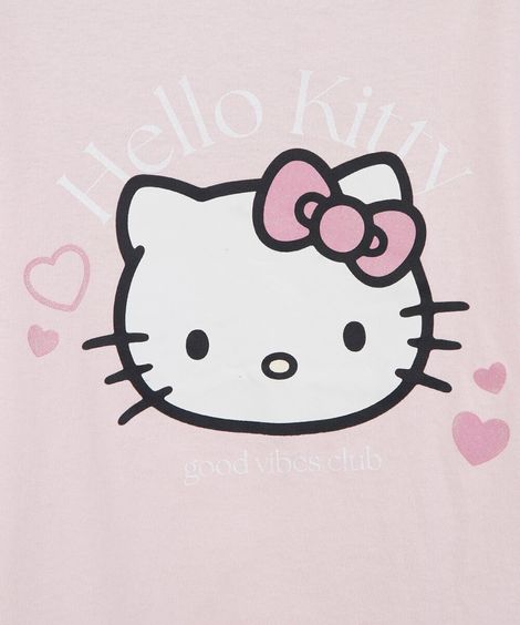 conjunto curto infantil de algodão hello kitty colorido