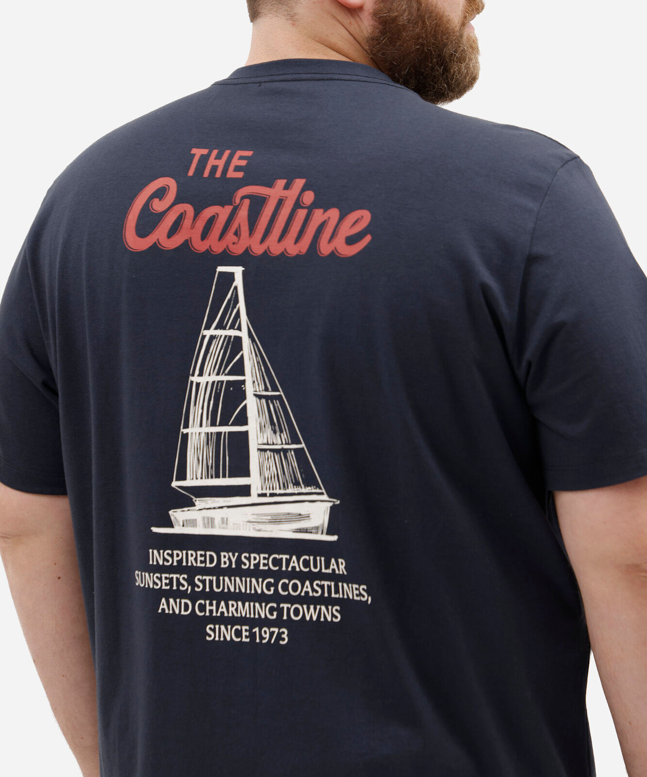 camiseta masculina de algodão manga curta estampada plus size azul