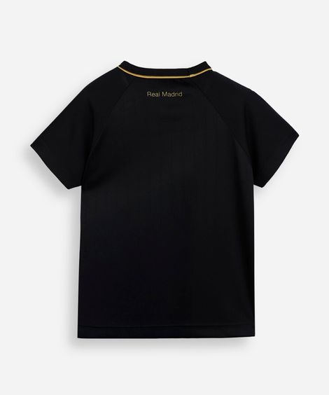 camiseta infantil manga curta real madrid preto