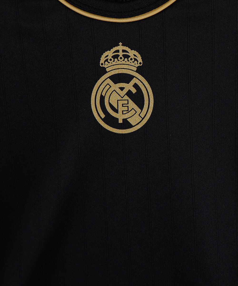 camiseta infantil manga curta real madrid preto