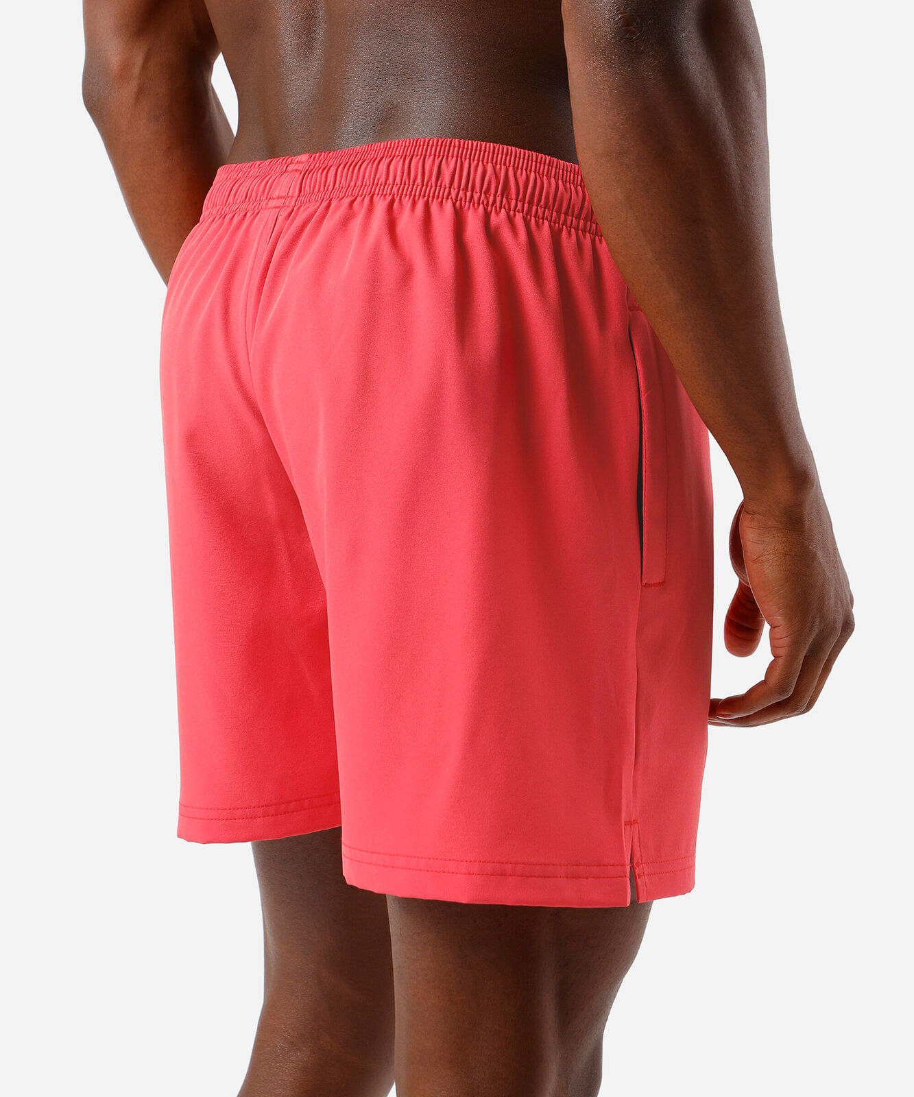 short masculino esportivo bolso com zíper vermelho
