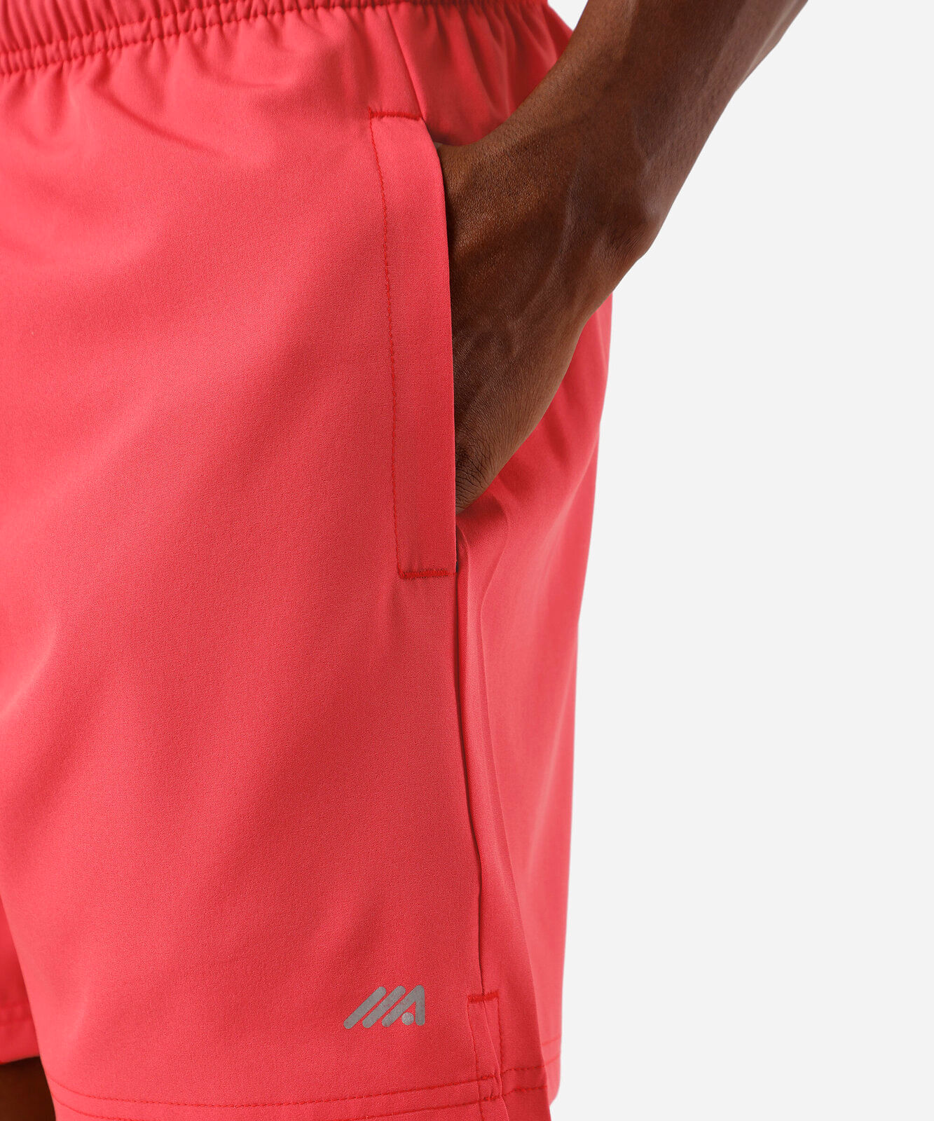 short masculino esportivo bolso com zíper vermelho
