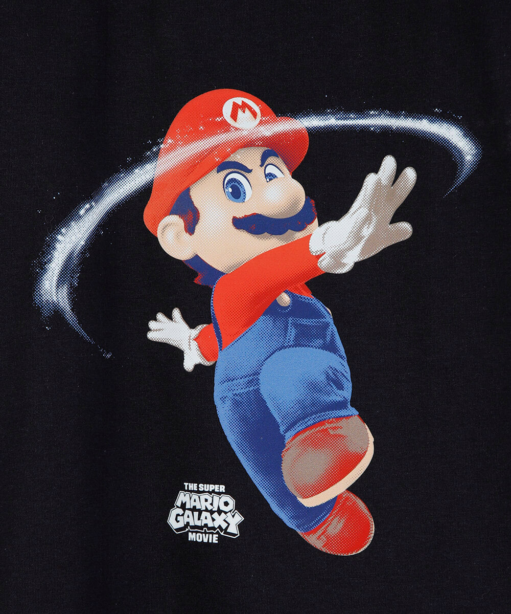 pijama curto infantil de algodão manga curta mario bros preta