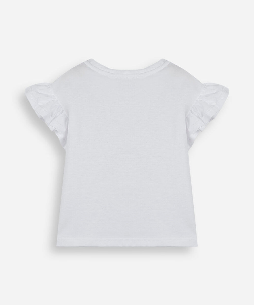 camiseta infantil de algodão manga curta patrulha canina off white