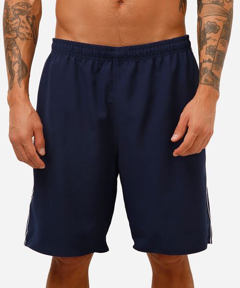 bermuda masculina com bolsos azul