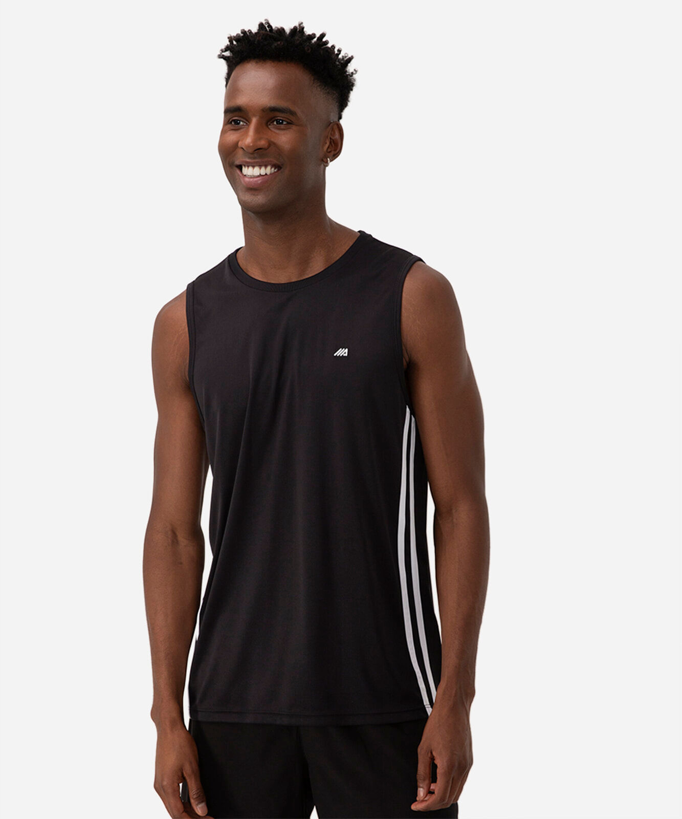 regata com listras esportiva preto