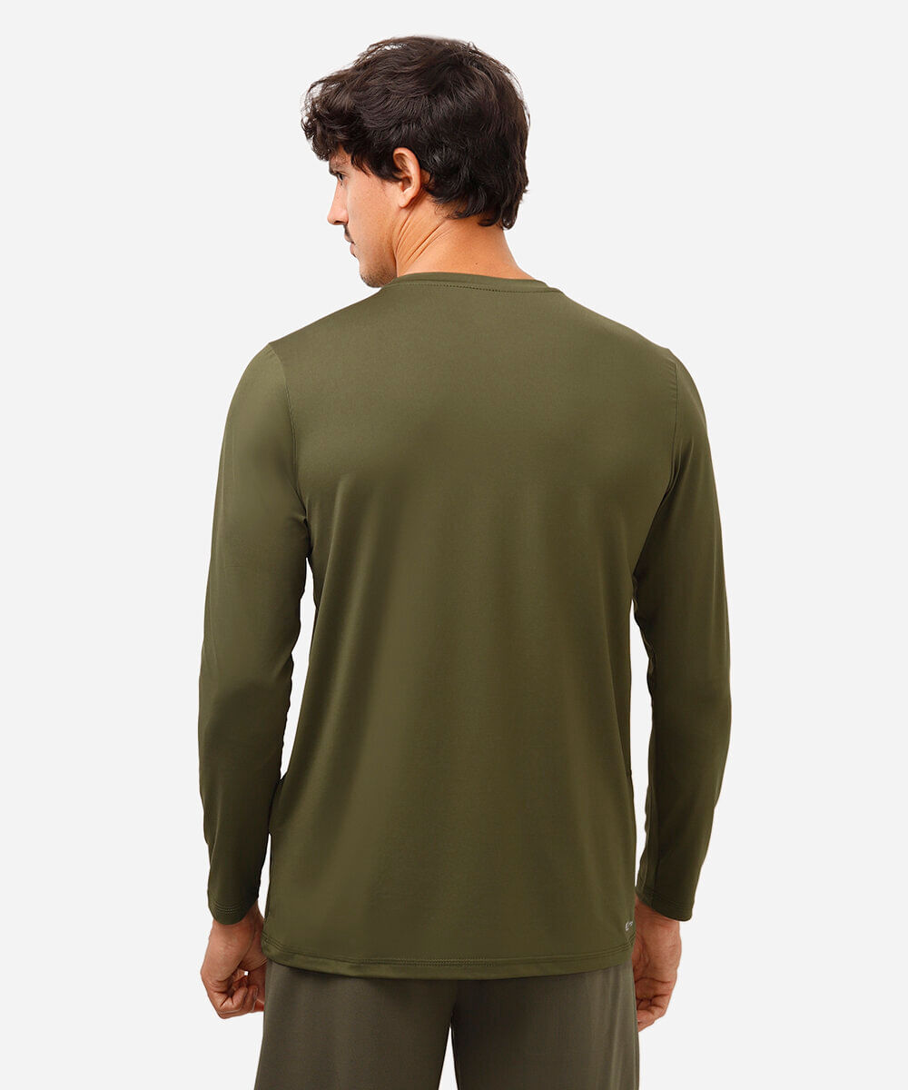 camiseta esportiva com proteção uv verde
