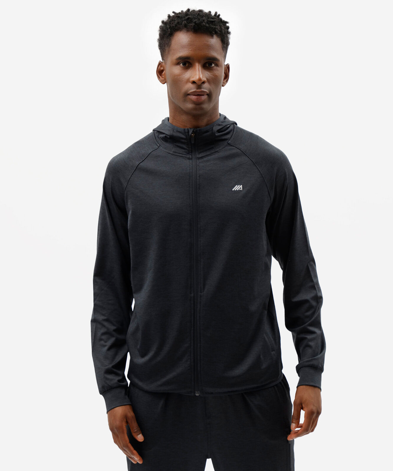 jaqueta esportiva masculina com capuz azul