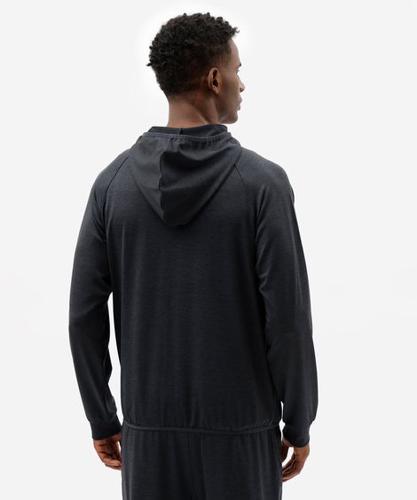 jaqueta esportiva masculina com capuz azul
