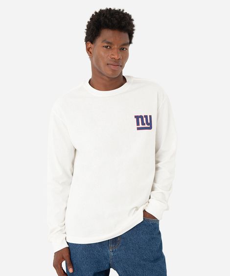 camiseta de algodão new york off white