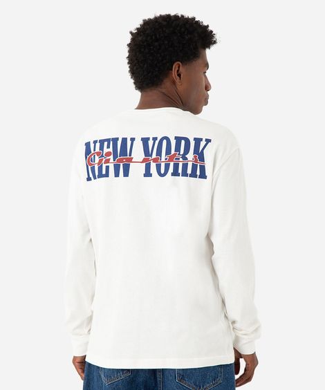 camiseta de algodão new york off white