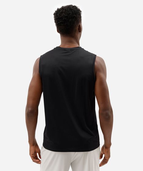 regata esportiva masculina de poliamida com refletivos preta