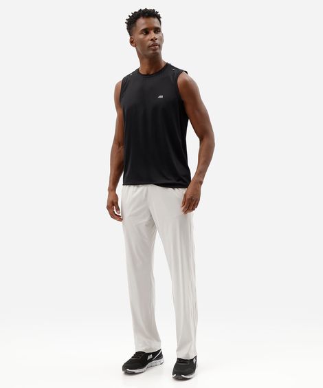 calça esportiva masculina com nervuras cinza