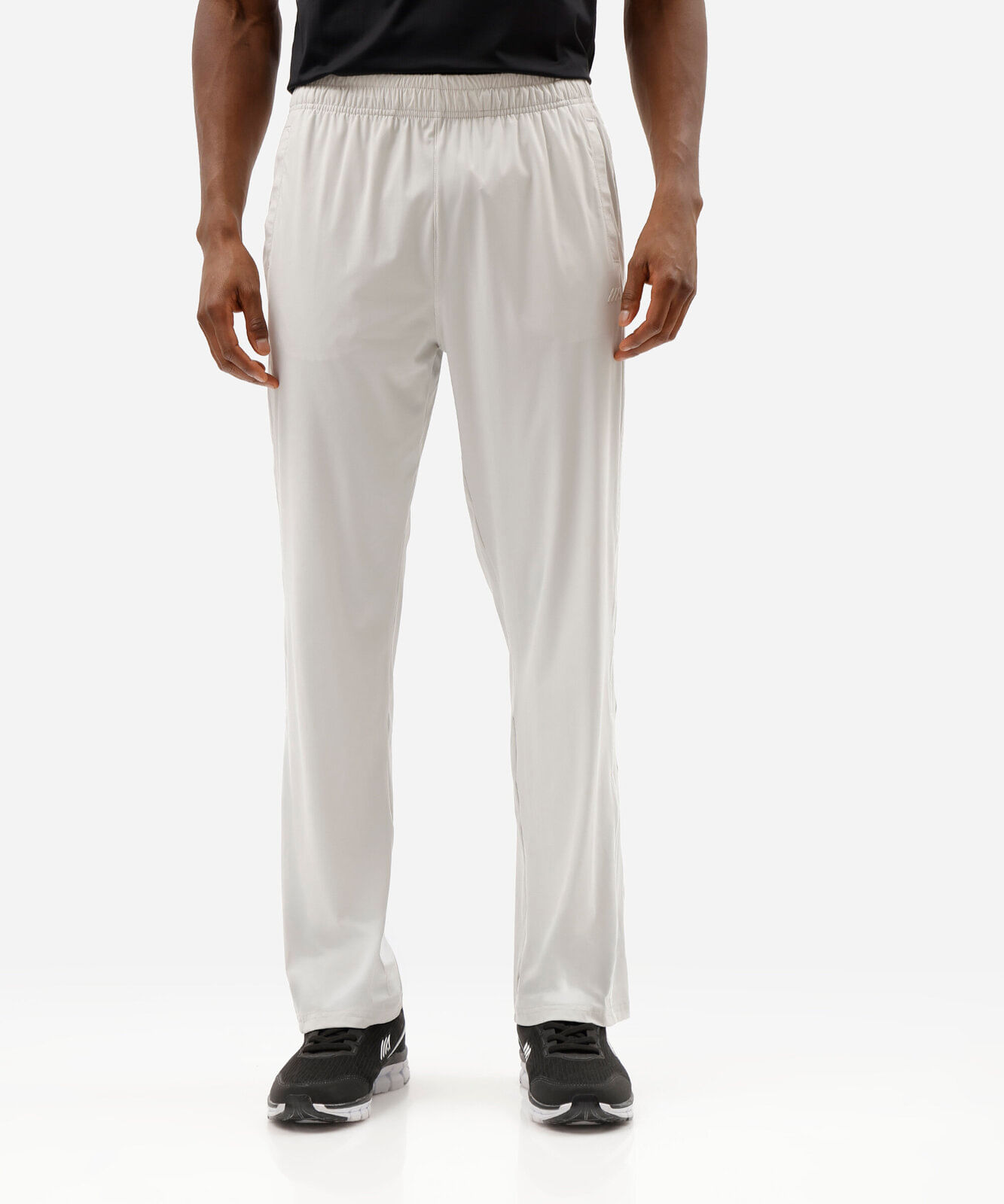 calça esportiva masculina com nervuras cinza