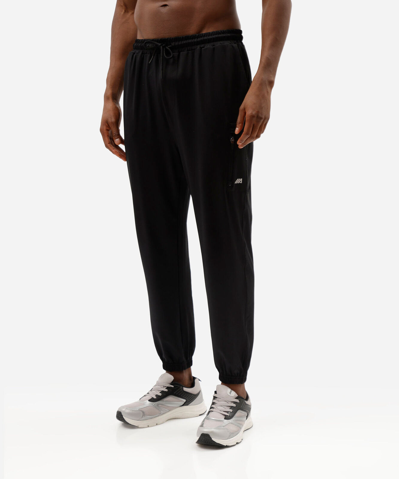 calça jogger esportiva masculina cós elástico preta