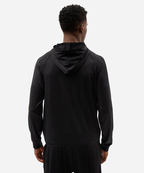 jaqueta esportiva masculina com capuz preta