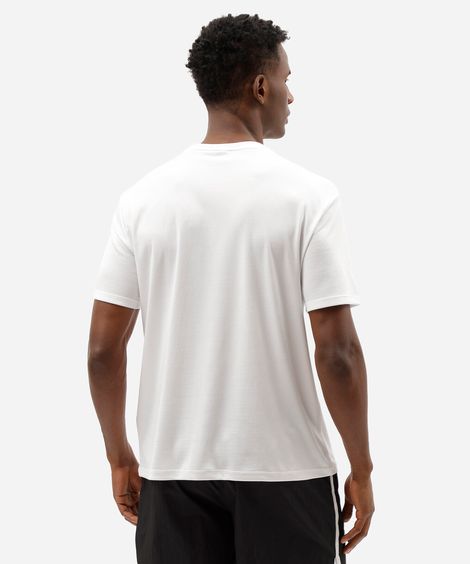 camiseta esportiva masculina manga curta estampada off white
