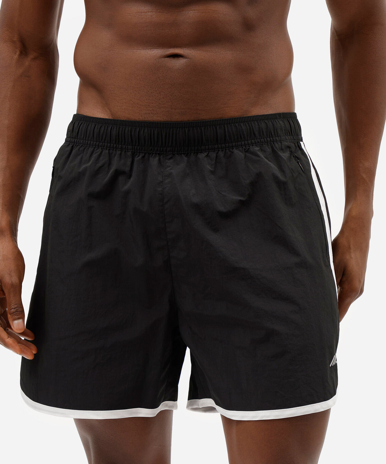short esportivo masculino de poliamida preta